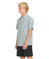 Volcom Men's Scaler Stone Woven Short Sleeve Shirt