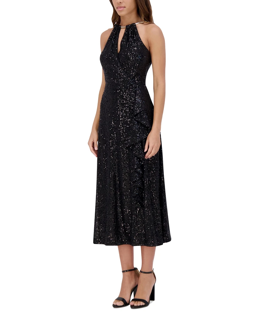 kensie Women's Sequined Midi Dress