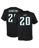 Mitchell & Ness Big Boys and Girls Brian Dawkins Black Philadelphia Eagles Retired Retro Player Name Number T-Shirt