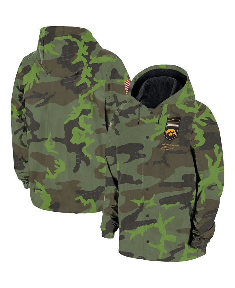 Nike Men's Camo Iowa Hawkeyes Hoodie Full-Snap Jacket