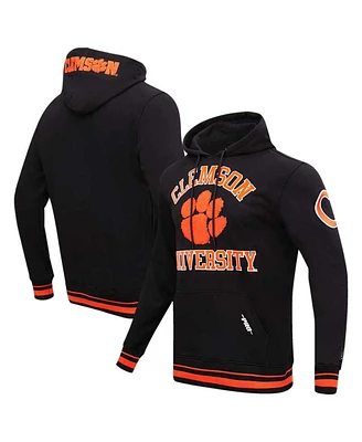 Pro Standard Men's Black Clemson Tigers Classic Stacked Logo Pullover Hoodie