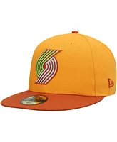 New Era Men's Gold/Rust Portland Trail Blazers 59FIFTY Fitted Hat