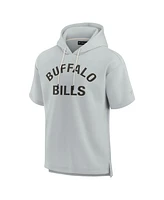 Fanatics Men's and Women's Gray Buffalo Bills Elements Super Soft Fleece Short Sleeve Pullover Hoodie