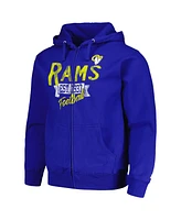 Starter Men's Royal Los Angeles Rams Domestic Post Season Full-Zip Hoodie