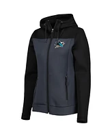 Antigua Women's Black/Gray San Jose Sharks Protect Full-Zip Jacket