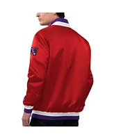 Starter Men's x Msx by Michael Strahan Red Super Bowl Lviii The Fountain Full-Snap Satin Jacket