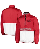 G-iii Sports by Carl Banks Men's Cardinal Arkansas Razorbacks Cornerman Half-Zip Top