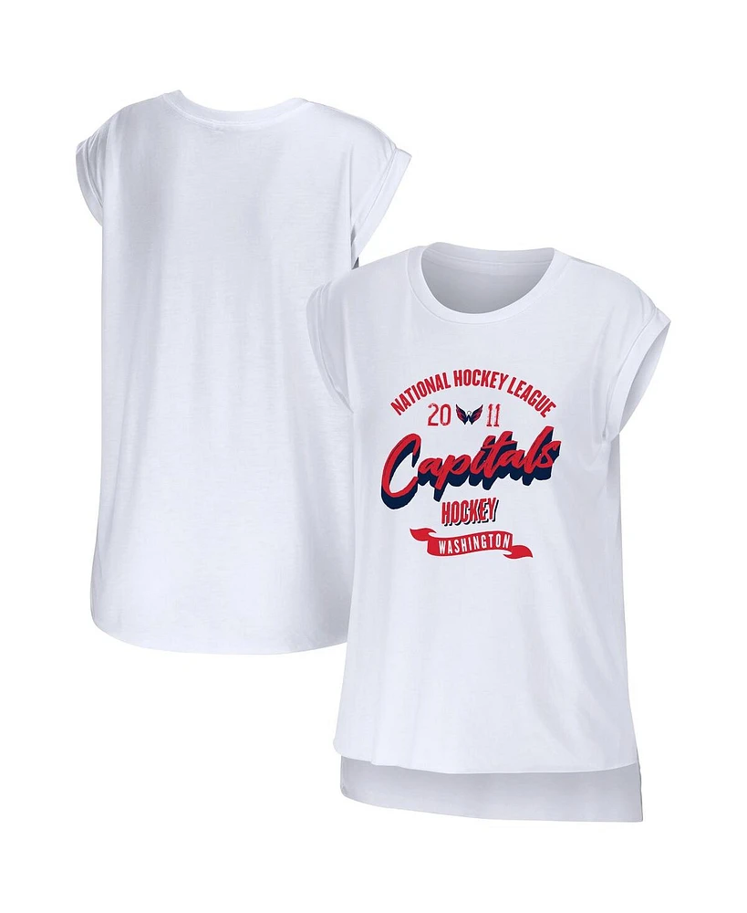 Wear by Erin Andrews Women's White Washington Capitals Domestic Tank Top