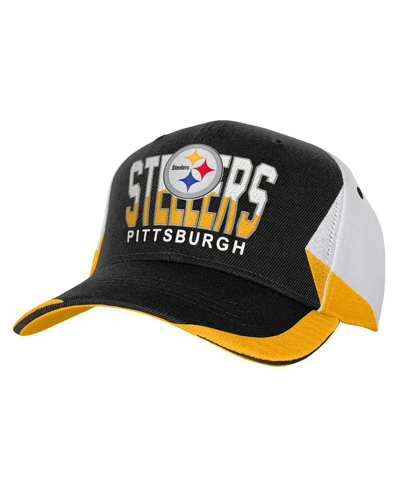 Mitchell & Ness Big Boys and Girls Black Pittsburgh Steelers Retrodome Precurved Adjustable Hat