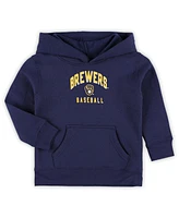 Outerstuff Toddler Navy/Gray Milwaukee Brewers Play-By-Play Pullover Fleece Hoodie Pants Set