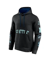 Fanatics Men's Black Seattle Kraken Wild Winner Fleece Pullover Hoodie