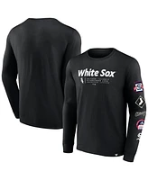 Fanatics Men's Black Chicago White Sox Strike the Goal Long Sleeve T-Shirt