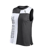 Fanatics Women's Black/White Chicago White Sox Color-Block Tank Top