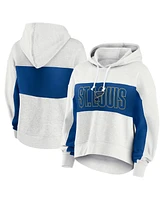 Fanatics Women's Heather Gray St. Louis Blues Fleece Up For It Pullover Hoodie