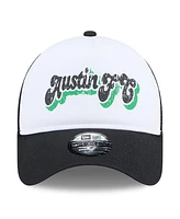 New Era Women's White/Black Austin Fc Throwback A-Frame Trucker 9FORTY Snapback Hat