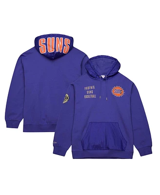 Mitchell & Ness Men's Purple Phoenix Suns Team Og 2.0 Vintage Logo Fleece Pullover Hoodie