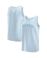 Fanatics Men's Light Blue Milwaukee Brewers Elements Tank Top