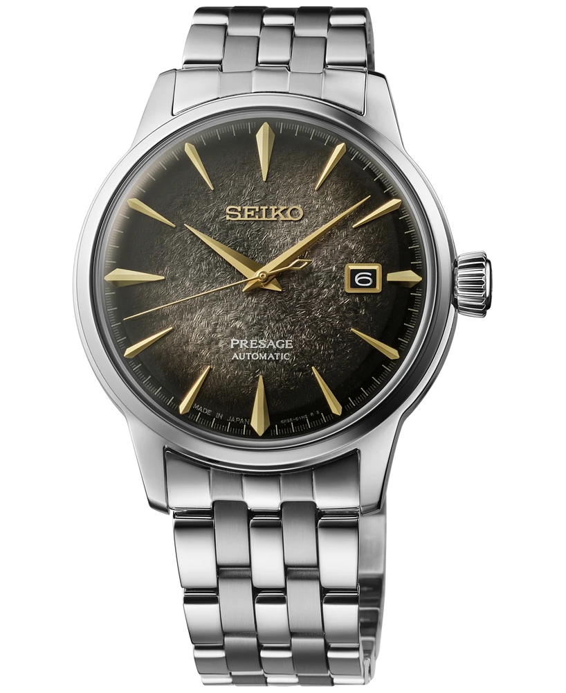 Seiko Men's Automatic Presage Cocktail Time Stainless Steel Bracelet Watch 40mm - Limited Edition