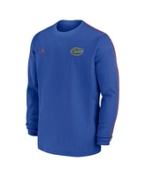 Jordan Men's Royal Florida Gators 2024 Sideline Coaches Long Sleeve T-shirt