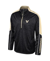 Colosseum Men's Black Vanderbilt Commodores Marled Half-Zip Jacket