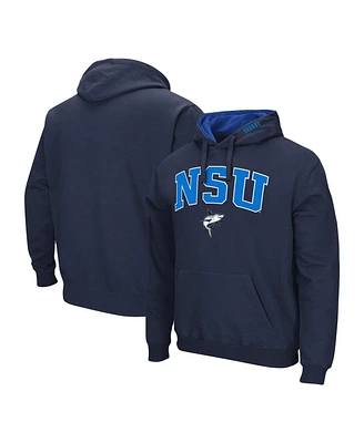 Colosseum Men's Navy Nova Southeastern Sharks Isle Pullover Hoodie