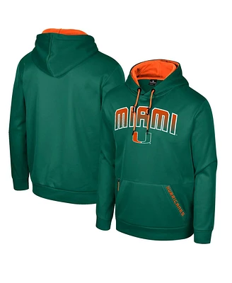 Colosseum Men's Green Miami Hurricanes Reese Pullover Hoodie