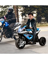 Gymax 12V Kids Ride on Motorcycle Licensed Bmw 3 Wheels Electric Toy w/ Light & Music Red
