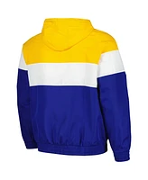 New Era Men's Royal Milwaukee Brewers Ripstop Raglan Quarter-Zip Hoodie Windbreaker Jacket