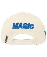 Pro Standard Men's Cream Orlando Magic Logo Pop Snapback Hat