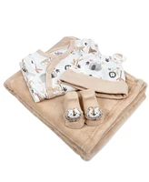 Baby Essentials Boy Safari Coverall, 4-Piece Set