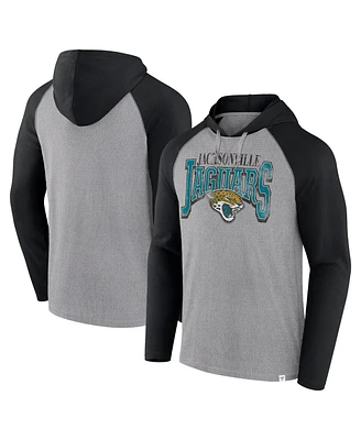 Fanatics Men's Gray Jacksonville Jaguars Under Center Long Sleeve Hoodie T-Shirt