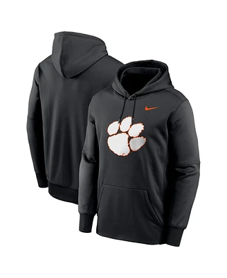 Nike Men's Black Clemson Tigers Color Pop Performance Fleece Pullover Hoodie