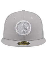 New Era Men's Gray Pittsburgh Steelers Color Pack 59FIFTY Fitted Hat