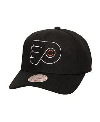 Mitchell & Ness Men's Black Philadelphia Flyers Soul Strike Neon Logo Pro Crown Adjustable Hat