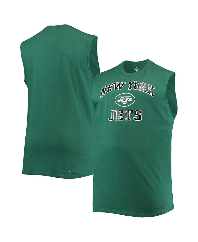 Profile Men's Green New York Jets Big Tall Muscle Tank Top