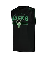 Fanatics Men's Black Milwaukee Bucks Birdseye Muscle Tank Top