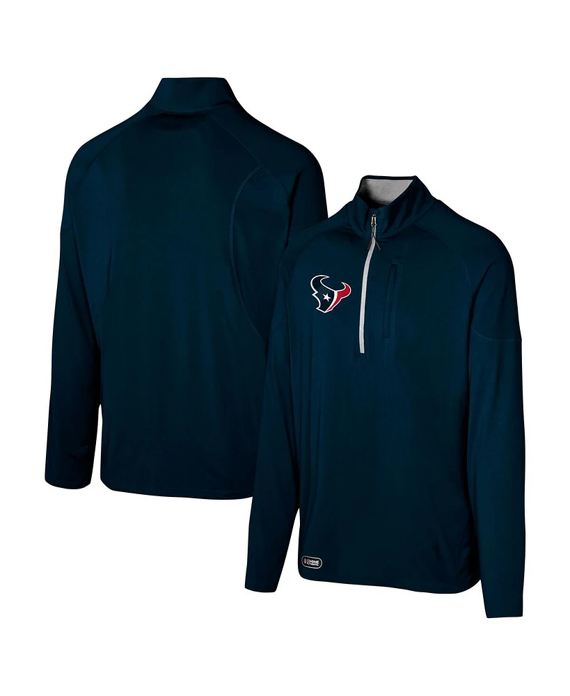 Outerstuff Men's Navy Houston Texans Grind Iron Quarter-Zip Top