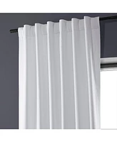 Half Price Drapes White Performance Linen Hotel Blackout Curtain