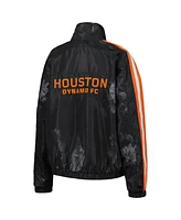 The Wild Collective Women's Black Houston Dynamo Fc Full-Zip Track Jacket