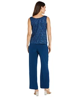 R & M Richards Women's Embellished Jacket, Sleeveless Top and Pants Set