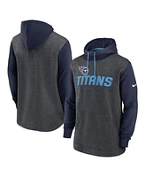 Nike Men's Heathered Charcoal/Navy Tennessee Titans Surrey Legacy Pullover Hoodie