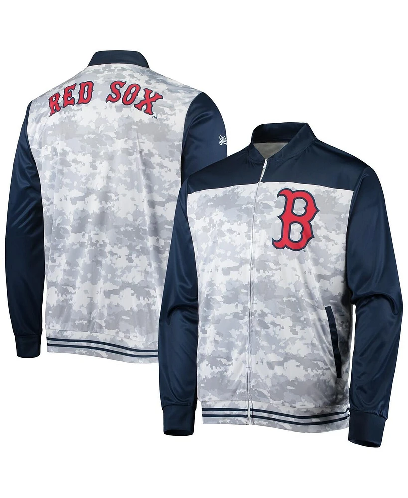 Stitches Men's Navy Boston Red Sox Camo Full-Zip Jacket