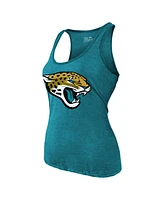 Majestic Women's Trevor Lawrence Teal Jacksonville Jaguars Name Number Tri-Blend Tank Top