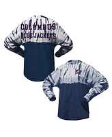 Spirit Jersey Men's and Women's Navy Columbus Blue Jackets Crystal Half Dye Long Sleeve T-Shirt