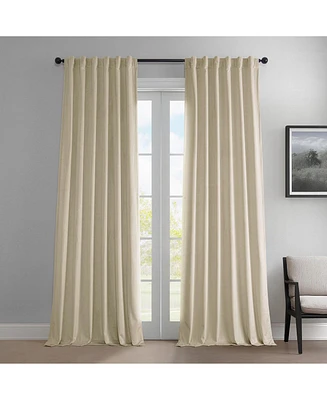 Half Price Drapes Au Lait Creme Heritage Plush Velvet Room Darkening Curtain