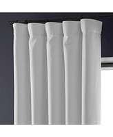 Half Price Drapes Mission White Faux Linen Hotel Blackout Curtain