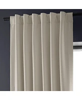 Half Price Drapes Caravan Beige Faux Linen Hotel Blackout Curtain