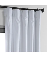 Half Price Drapes White Thermal Cross Linen Weave Blackout Curtain