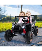 Costway 24V Kids Ride on Utv with 4 x 100W Powerful Engine Remote Control High/Low Speed