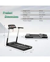 Skonyon 2.25 Hp Foldable Treadmill with App Control and Led Display